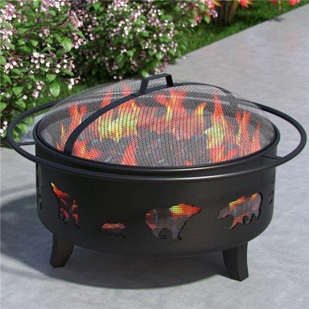 REGAL FLAME Regal Flame LRFP1017 Wild Bear Outdoor Backyard Garden Home Light Fire Pit LRFP1017